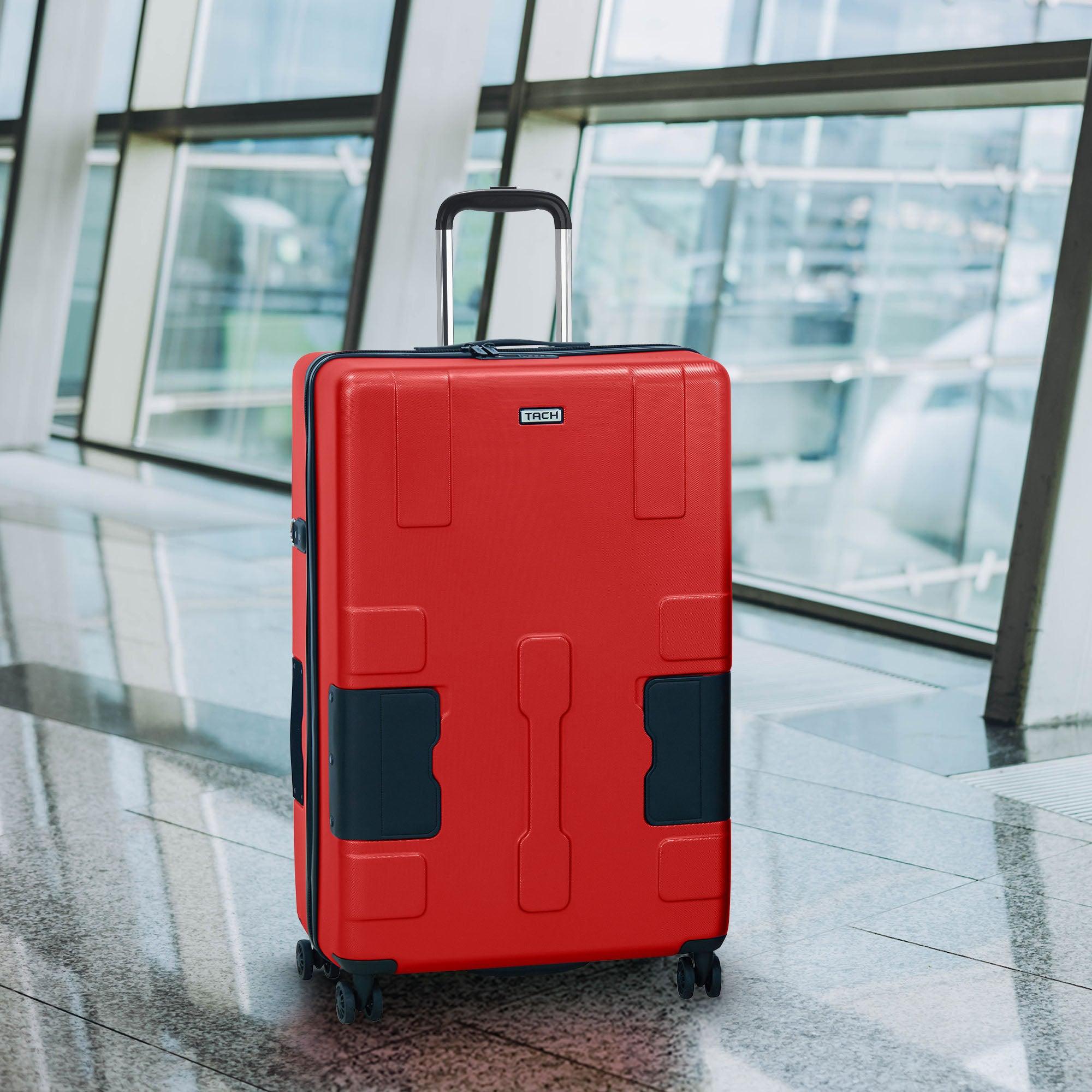 Large red suitcase on sale