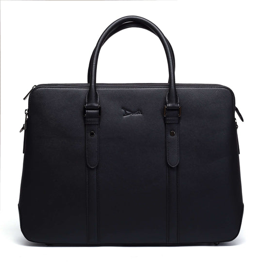 Large Classic Men's Vegan Briefcase 3