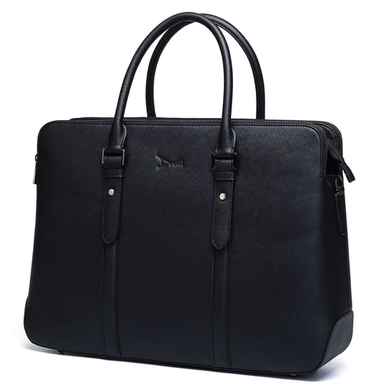 Large Classic Men's Vegan Briefcase 3