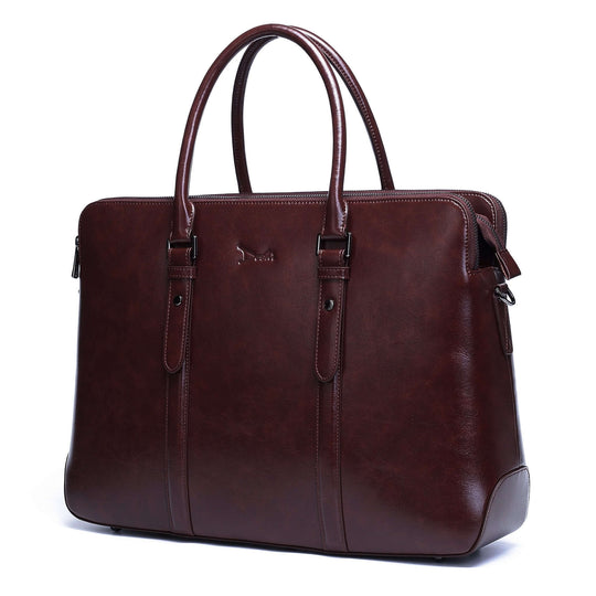 Large Classic Women's Vegan Briefcase 3