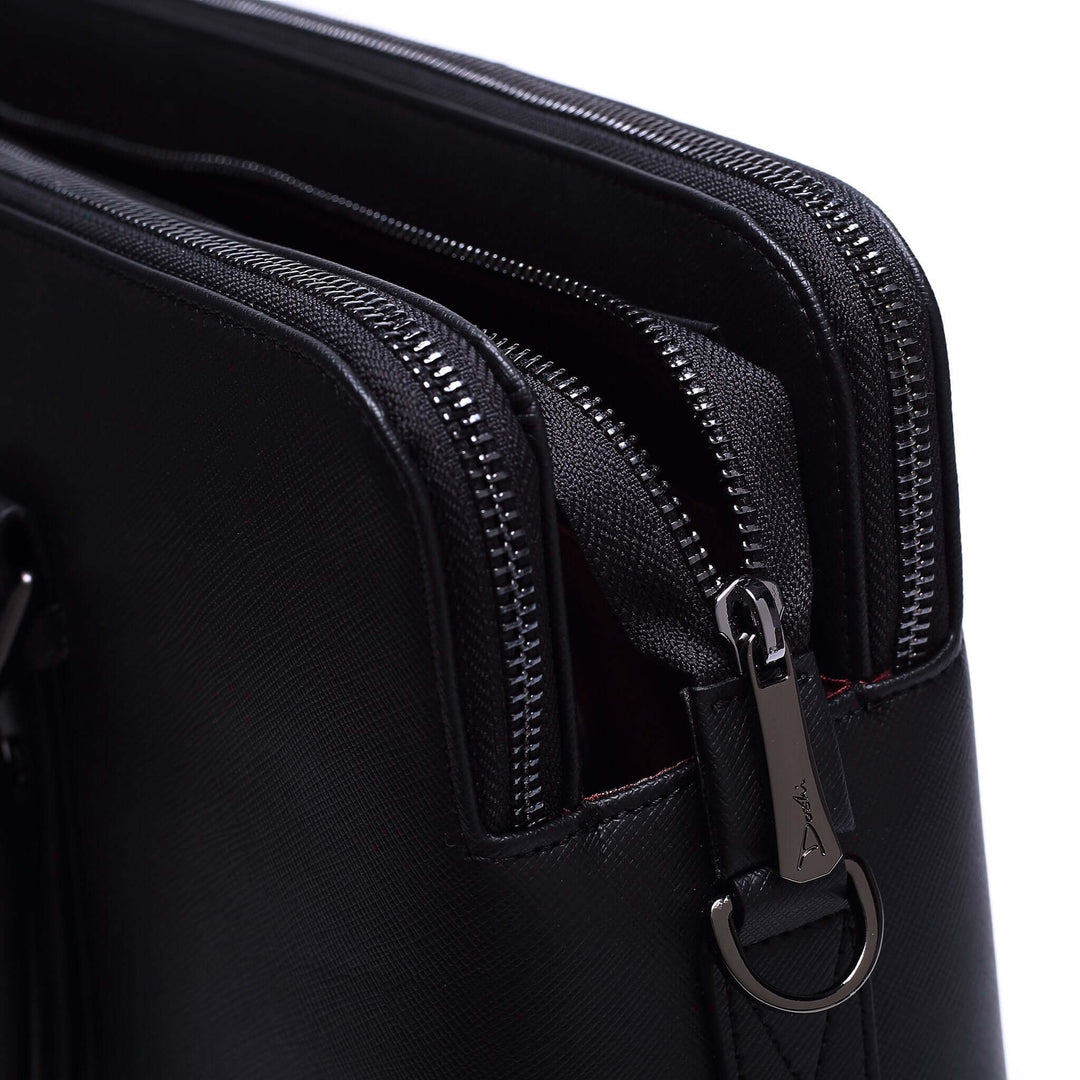 Large Classic Men's Vegan Briefcase 3