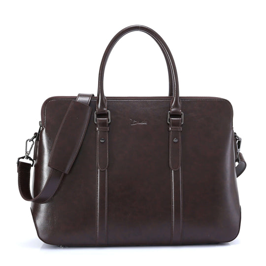 Large Classic Men's Vegan Briefcase 3